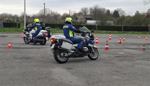 Kondicijski trening policijskih motociklista u Virovitici