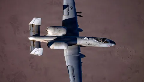 In this US Air Force handout photo released by US Central Command public affairs, a US Air Force A-10 Thunderbolt II aircraft flies over the US Central Command area of responsibility during Operation Epic Fury on March 9, 2026. Tehran said on April 3 that it had shot down an F-15 warplane and US media reported United States special forces had rescued one of its two crew members, with the other still missing. Iran's military also said it downed a US A-10 ground attack aircraft in the Gulf, with US media saying the pilot of that plane was rescued. (Photo by US Airforce/AFP)/RESTRICTED TO EDITORIAL USE - MANDATORY CREDIT "AFP PHOTO/US AIR FORCE PHOTO and US CENTRAL COMMAND/HANDOUT" - HANDOUT - NO MARKETING NO ADVERTISING CAMPAIGNS - DISTRIBUTED AS A SERVICE TO CLIENTS