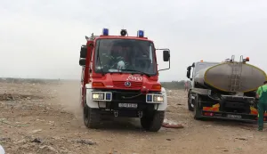 Osijek, 09. 06. 2025, UNIKOM, Odlagali&scaron;te neopasnog otpada Lončarica velika. Samozapaljenje odlagali&scaron;ta uga&scaron;eno zahvaljujući brzoj intervenciji JVP Osijek i samih djelatnika UNIKOM-a na deponiji.snimio GOJKO MITIĆ