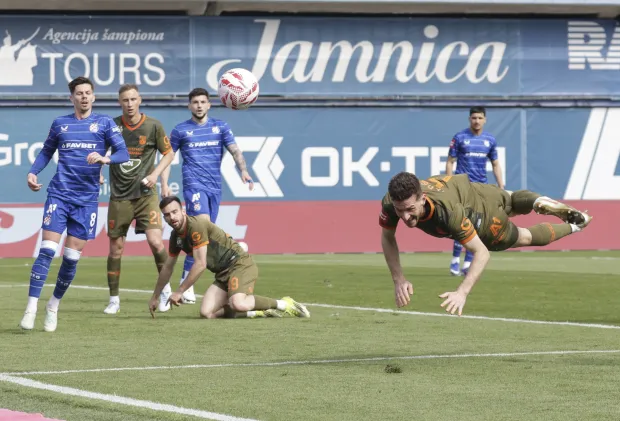 Zagreb, 4.4.2026.- Utakmica 28. kola HNL-a Dinamo - Osijek na stadionu Maksimir. Na fotografiji Jon Mersinaj.oto HINA/ Admir BULJUBA&Scaron;IĆ/ abu