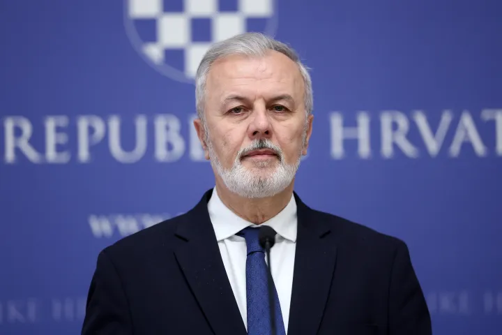 24.03.2026., Zagreb - Dolazak clanova parlamentarne vecine na sastanak u Banske dvore. Ante Sanader obratio se medijima nakon sastanka koalicije. Photo: Sanjin Strukic/PIXSELL