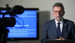 Zagreb, 30.03.2026 - Predstavljanje Prijedloga uredbe o izmjenama i dopuni Uredbe o kriterijima i mjerilima za utvrđivanje iznosa sredstava za fiskalnu održivost dječjih vrtića. Na fotografiji ministar znanosti, obrazovanja i mladih Radovan Fuchs.foto HINA/ Denis CERIĆ /dc