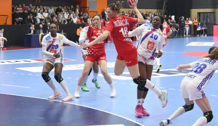 05.03.2026., Dvorana europskih prvaka, Bjelovar - Kvlaifikacijska utakmica za Europsko prvenstvo, Hrvatska - Francuska.. Dejana Milosavljevic Photo: Damir Speahr/PIXSELL