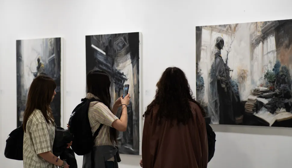 Osijek, 10. 4. 2026., Izložba Helene Shultheis Edgeler - Deus Machina/SigilHelena Shultheis Edgeler; izložba; umjetnost; kultura; kulturni centar