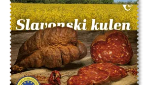 Hrvatska po&scaron;ta, novi motivi maraka, marke, slavonski kulen, svibanj 2026.