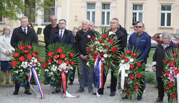 Osijek, 14. 04. 2026., Park Oscara Nemona, Jom Ha&scaron;oa, obilježavanje,  SNIMIO BRUNO JOBST