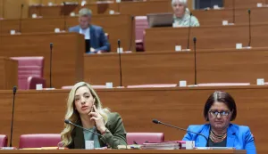 Zagreb, 24.03.2026. - Nastavak 9. sjednice 11. saziva Hrvatskog sabora.Na fotografiji Sanja Radolović.foto HINA/ Edvard &Scaron;U&Scaron;AK/ es