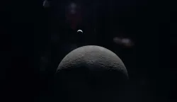 This handout picture released on April 9, 2026 by NASA shows a faint view of a crescent Earth above the horizon on the Moon?s far side, photographed by the Artemis II crew from the Orion spacecraft on April 6, 2026. The Artemis II astronauts conducted a historic lunar flyby, gathered invaluable data and took in unprecedented Moon views, but one of the most crucial moments of their 10-day mission is still to come: their April 10 splashdown. (Photo by Handout/NASA/AFP)/RESTRICTED TO EDITORIAL USE - MANDATORY CREDIT "AFP PHOTO/NASA" - HANDOUT - NO MARKETING NO ADVERTISING CAMPAIGNS - DISTRIBUTED AS A SERVICE TO CLIENTS
