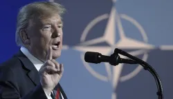 epa06883146 US President Donald Trump during a press conference at the Nato Summit in Brussels, Belgium, 12 July 2018. NATO member countries' heads of states and governments gather in Brussels on 11 and 12 July 2018 for a two days meeting. EPA/CHRISTIAN BRUNA