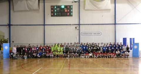 Osijek 18. 04. 2026, SD Jug 2, Malonogometni turnir KBC Osijek, Zajedno u ratu zajedno u miru, snimio GOJKO MITIĆ