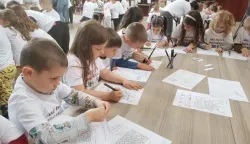 Dalj, 24. 04. 2024, Eko radionica, komunalno poduzece Cvorkovac organizirao radionicu za djecu, vrticarce i osnovu skolu. snimio GOJKO MITIĆ