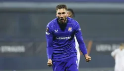 Zagreb, 22.01.2026 - Utakmica 7. kola Europske lige izme?u GNK Dinama i FCSB-a. Na slici Dion Drena Beljo slavi drugi pogodak Dinama. foto HINA/ Damir SEN?AR/ ds