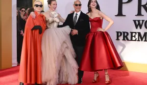 (L-R) Meryl Streep, Emily Blunt, Stanley Tucci and Anne Hathaway attend the New York premiere of 'The Devil Wears Prada 2' at Lincoln Center, New York, NY, April 20, 2026. (Photo by Anthony Behar/Sipa USA) Photo: Anthony Behar/SIPA USA