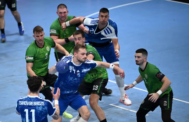 15.11.2025., Zagreb - Prvenstvena utakmica Paket24 Premijel lige 10. kolo, RK Zagreb - RK Bjelin Spacva Vinkovci. Ihar Bialiauski Photo: Marko Lukunic/PIXSELL