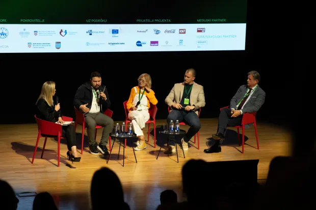 Osijek, 24. 4. 2026., FOODCOOLTOUR dan drugiFoodcooltour; paneli; dan drugi; hrana; poljoprivreda; biznis; dostava; sigurnost; kvaliteta; prehrana; govornici; panelisti; sudionici; posjetitelji