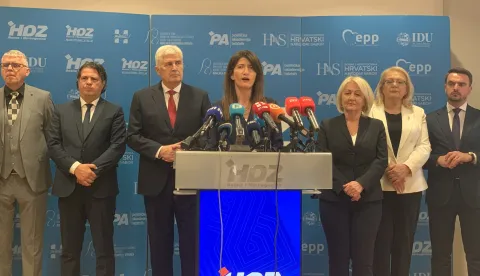 Mostar, 13.04.2026. - HDZ Bosne i Hercegovine potvrdio je u ponedjeljak nakon sjednice stranačkoga vodstva kako će potpredsjednicu Darijana Filipović kandidirati na izborima za hrvatsku članicu Predsjedni&scaron;tva BiH koji će se u listopadu održati u Bosni i Hercegovini. foto HINA/ Zoran KRE&Scaron;IĆ/ tm