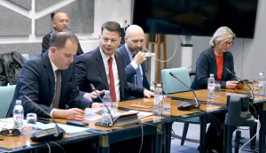 24.04.2026., Zagreb - Odbor za Ustav, Poslovnik i politicki sustav nastavio je 28. sjednicu na kojoj ce pokusati utvrditi listu kandidata za 3 suca Ustavnog suda. Oporba je napustila sjednicu. Photo: Patrik Macek/PIXSELL