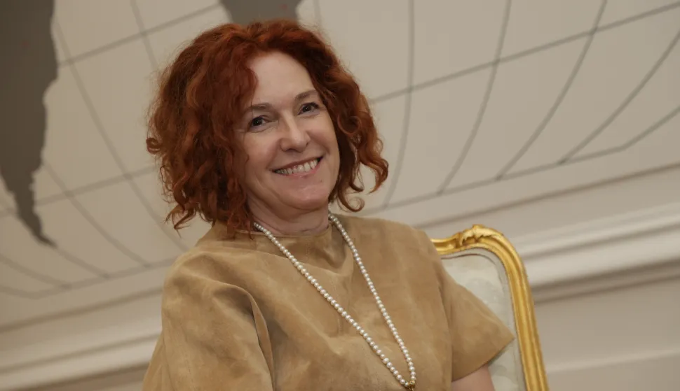 Zagreb, 22.04.2026 - Razgovor sa ministrom vanjskih i europskih poslova Hrvatske Gordanom Grlićem Radmanom. Na fotografiji Romana Vlahutin, nacionalna koordinatorica za Inicijativu Triju mora i posebna izaslanica za inicijative strate&scaron;kog povezivanja.foto HINA/ Admir BULJUBA&Scaron;IĆ/ abu