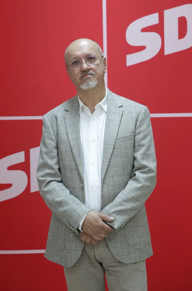 Osijek, 25. 04. 2026., Ulica J. J. Strossmayera, SDP, konferencija za medije, press, Goran Ku&scaron;ecSNIMIO BRUNO JOBST