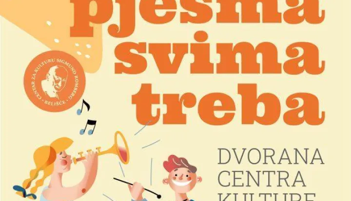 BELI&Scaron;ĆE - Centar za kulturu "Sigmund Romberg"&nbsp;i Amatersko kazali&scaron;te Beli&scaron;će pozivaju&nbsp;na 5. dječji koncert "Pjesma svima treba" koji će se održati u srijedu, 6. svibnja2026.