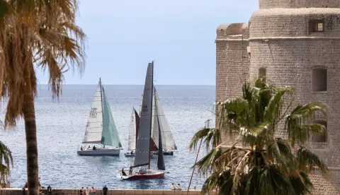 24.04.2026., Dubrovnik - Danas je zapoceo Elafiti Slalom 2026. Ovogodisnje izdanje okupilo je 65 jedrilica, od kojih 30 dolazi iz Italije. Photo: Grgo Jelavic/PIXSELL