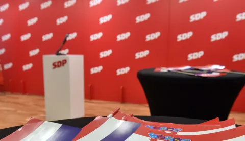 Zagreb, 18.05.2025 (novosti) - izbori, stozer SDP-a, na slicifoto Davor Kovacevicnovosti