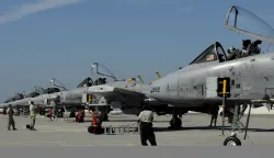 A-10 Thunderbolt IIs from the 81st Fighter Squadron line up for take off in support of a close air support mission Sept. 10, during Ramstein Rover 2012 here. They provided close air support to ground support conducting forward air control training. RARO 12 is a NATO-partnership building exercise involving more than 16 nations. A-10 Thunderbolt IIs from the 81st FS are participating in the exercise to provide close air support to partnering nations and practice forward air control missions with their NATO allies in international security assistance force realistic scenarios. During this mission the 81st FS pilots supported German and Italian forward air controllers. Participating in exercises like RARO 12 ensures effective employment of airpower in support of alliance or coalition forces while mitigating risks to civilians in contingency operations.