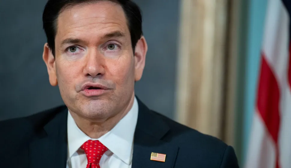 US Secretary of State Marco Rubio speaks before signing a memorandum of understanding for a strategic partnership on critical minerals with European Union Trade Commissioner Maros Sefcovic at the State Department in Washington, DC, on April 24, 2026. (Photo by Annabelle GORDON/AFP)