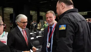 Kopenhagen, 04.05.2026. - Konferencija predsjednika parlamenata država članica EU-a na kojoj sudjeluje i predsjednik Hrvatskog sabora Gordan Jandroković koji je održao govor na prvom panelu konferencije, naslovljenom "Europa u svijetu koji se mijenja: sigurnost, pro&scaron;irenje i uloga parlamenata". Na fotografiji Gordan Jandroković. foto HINA/ Hrvatski Sabor/ Vadym Sarakhan/ ml