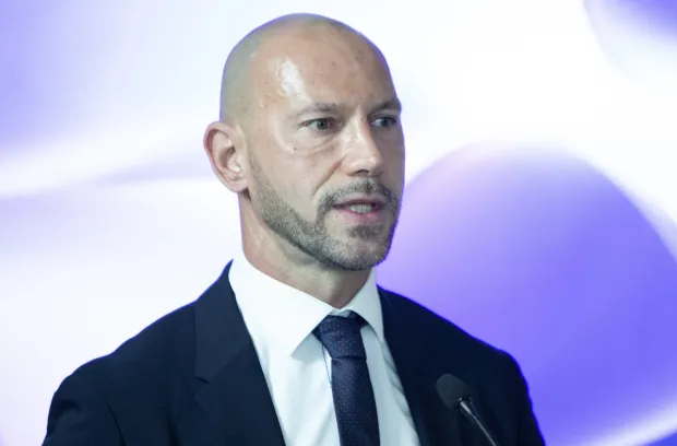 Zagreb, 05.05.2026. - Obilježavanje 30. obljetnice Microsofta u Hrvatskoj, na kojoj je prisustvovao ministra pravosuđa, uprave i digitalne transformacije Damir Habijan, a govorili su i predstavnici vodećih hrvatskih kompanija iz sektora te vodstvo tvrtke Microsoft za Hrvatsku i regiju. Na slici ministar pravosuđa, uprave i digitalne transformacije Damir Habijan.foto HINA/ Sa&scaron;a KOLJAN/ sk