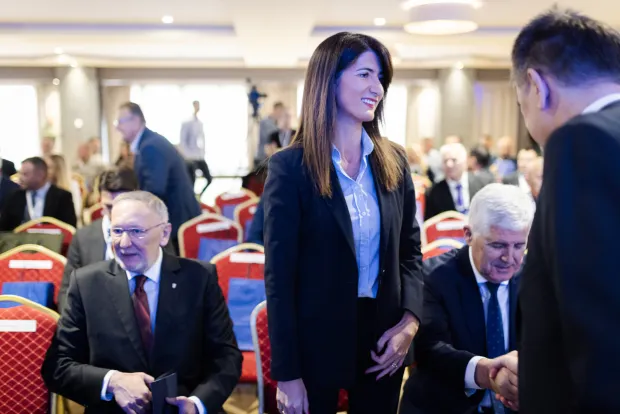08.05.2026. Mostar, BiH - Medjunarodni sigurnosni forum "Mostar Security Forum 2026." odrzan je u Mostaru uz sudjelovanje domacih i medjunarodnih strucnjaka iz podrucja sigurnosti, obrane, diplomacije i medjunarodnih odnosa. Fokus konferencije bio je na aktualnim sigurnosnim izazovima, hibridnim prijetnjama te buducnosti transatlantske sigurnosne arhitekture i jugoistocne Europe. Forum su organizirali Institut za drustvena i politicka istrazivanja Mostar, Institut za istrazivanje hibridnih sukoba iz Zagrebai Sveuciliste u Mostaru uz pokroviteljstvo NATO-a. Photo: Denis Kapetanovic/PIXSELL