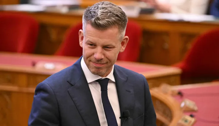 Hungary's incoming Prime Minister Peter Magyar is pictured at the Hungarian parliament in Budapest on May 9, 2026. Pro-European conservative Peter Magyar will be officially sworn in as Prime Minister by the Hungarian parliament on May 9, 2026, just under a month after his landslide victory in the parliamentary elections against nationalist Viktor Orban. (Photo by Attila KISBENEDEK/AFP)
