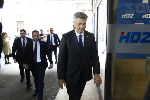 Zagreb, 11.05.2026 - Zajednička sjednica Predsjedni&scaron;tva i Nacionalnog odbora HDZ-a. Na fotografiji Andrej Plenković. foto HINA/ Daniel KASAP/ dk