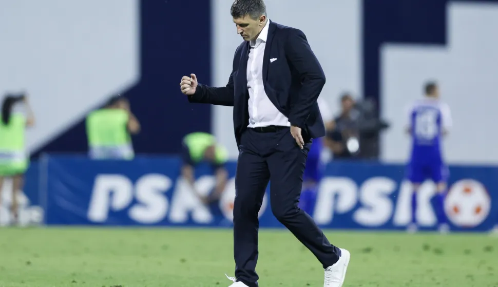 Zagreb, 24.08.2023 - Prvaa utakmica 4. pretkola nogometne Europske lige Dinamo - Sparta Prag na stadionu u Maksimiru. Na slici trener Dinama Sergej Jakirović.foto HINA/ Damir SENČAR/ ds