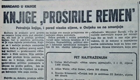 Književni su se hitovikupovali i posuđivali