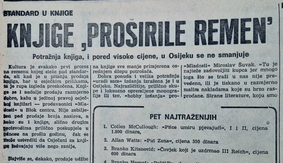 Književni su se hitovikupovali i posuđivali