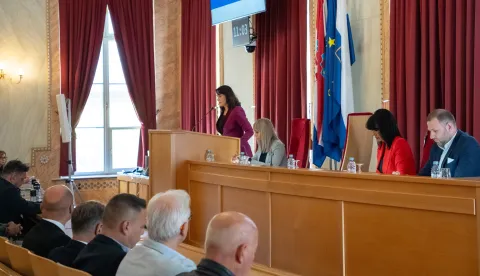 Osijek, 13. 5. 2026., Koordinacija gradonačelnika i načelnika sa županicomkoordinacija; načelnici; gradonačelnici; županija; županica; ugovori; općine