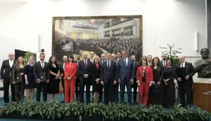 Zagreb,14.05.2026 - Predsjednik Hrvatskoga sabora i predsjednik Odbora za podjelu državnih nagrada za znanost Gordan Jandroković sudjelovao je na svečanoj dodjeli "Državnih nagrada za znanost za 2024. godinu". Foto HINA/Tomislav Pavlek/tp