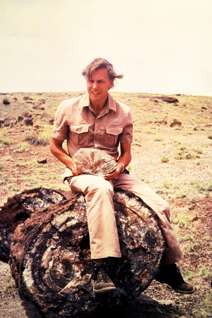 Picture Shows: David Attenborough during filming for the 1979 Life on Earth series.