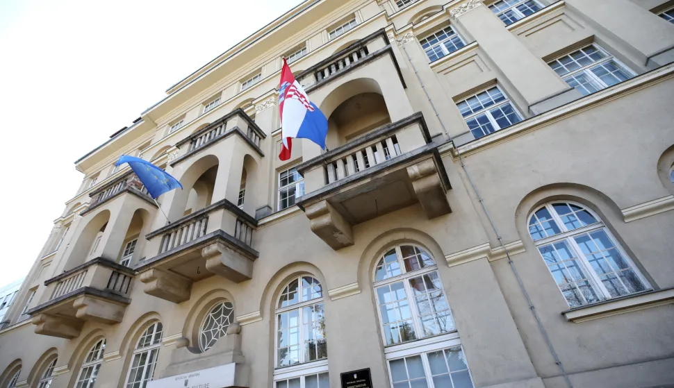 Zagreb, 16.02.2024. - Ministarstvo kulture i medija. Ured europskog javnog tu?itelja (EPPO) priop?io je da su pretra?ivali Ministarstvo kulture i medija u sklopu istrage koja se provodi zbog sumnje u subvencijske prijevare i korupciju na Geodetskom fakultetu. Na fotografiji zgrada Ministarstva kulture i medija. foto HINA/ Lana SLIVAR DOMINI?/ lsd