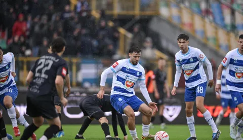 16.05.2026., Gradski stadion, Velika Gorica - SuperSport HNL, 35. kolo, HNK Gorica - NK Osijek. Milos Jovicic, Luka Vrzic, Zan Trontelj Photo: Igor Soban/PIXSELL