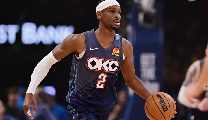 OKLAHOMA CITY, OKLAHOMA - MAY 07: Shai Gilgeous-Alexander #2 of the Oklahoma City Thunder takes the ball out during the first quarter of a game against the Los Angeles Lakers in Game Two of the Second Round of the NBA Western Conference Playoffs at Paycom Center on May 07, 2026 in Oklahoma City, Oklahoma. NOTE TO USER: User expressly acknowledges and agrees that, by downloading and or using this photograph, User is consenting to the terms and conditions of the Getty Images License Agreement. Joshua Gateley/Getty Images/AFP (Photo by Joshua Gateley/GETTY IMAGES NORTH AMERICA/Getty Images via AFP)
