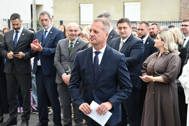 19.05.2026. Vocin - Premijer Plenkovic sudjelovao na svečanom obiljezavanju zavrsetka projekta izgradnje "Centra za pruzanje usluga u zajednici &ndash; Centra za starije osobe Vocin". Photo: Ivica Galovic/PIXSELL