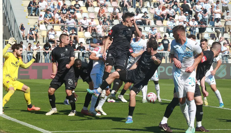 Rijeka, 23.05.2026 - Na stadionu Rujevica u Rijeci u 36. kolu SuperSport HNL igraju nogometa&scaron;i Rijeke i Gorice. foto HINA/ Miljenko KLEPAC/ mk