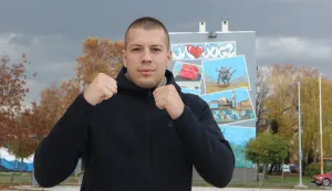 Osijek, 17. 11. 2025, Jug 2, Luka Pratljačić, boksač, državni prvak i brončani na EP 2024. u superte&scaron;koj kategoriji... Osječki bombarder.snimio GOJKO MITIĆ