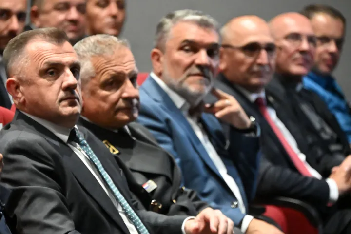 Vinkovci, 26.05.2026. - Svečanom akademijom u Gradskom kazali&scaron;tu Joza Ivakić obilježena 35. obljetnica osnutka 109. brigade ZNG Vinkovci. foto HINA/Gordan PANIĆ/ gp