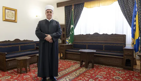 26.08.2022., Sarajevo, Bosna i Hercegovina - Trenutni reisul-ulema (veliki muftija) Islamske zajednice u Bosni i Hercegovini Husein ef. Kavazovic. Photo: Damir Hajdarbasic/PIXSELL