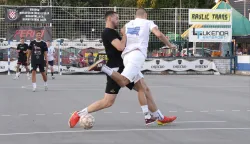 Osijek, 25. 06. 2025., Olimpija, 3KP, Tri kornera penal, malonogometni turnir, DGO - Ravlić transSNIMIO BRUNO JOBST