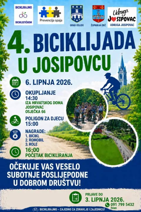 U subotu 4. Biciklijada udruge Josipovac