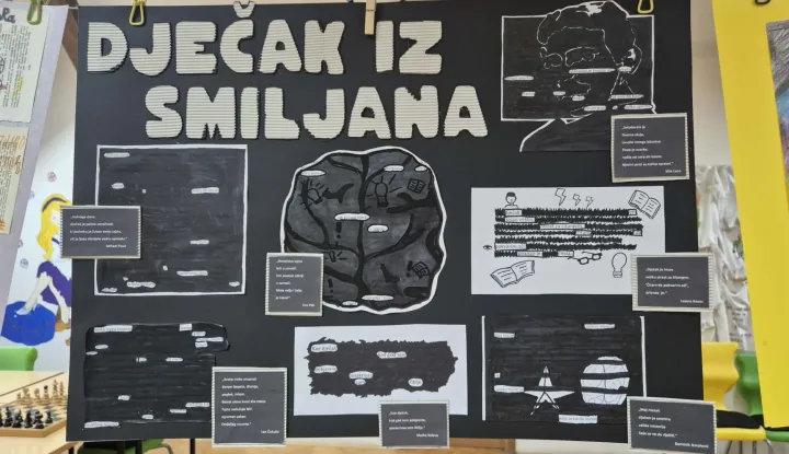 VINKOVCIU &scaron;kolskoj knjižnici O&Scaron; Josipa Kozarca u Vinkovcima otvorena je izložba blackout poezije "Nikola Tesla i njegovi izumi". lipanj 2026.